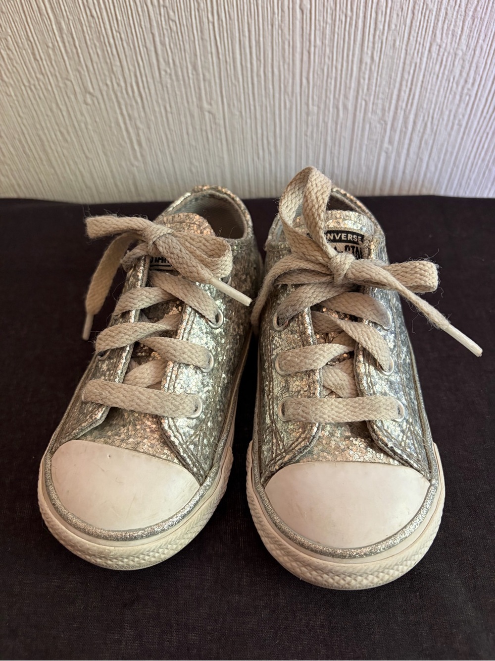 Converse Chuck Taylor All Star silver Glitter Sneakers size 5c
